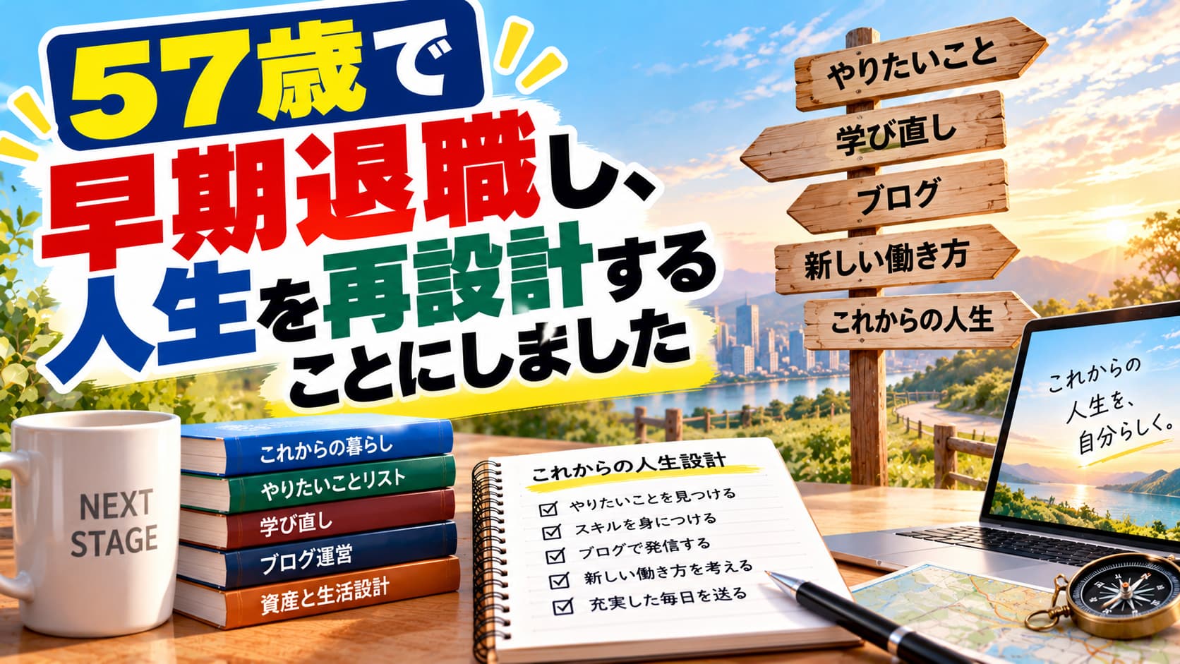 57歳で早期退職し、人生を再設計することにしましたのアイキャッチ画像