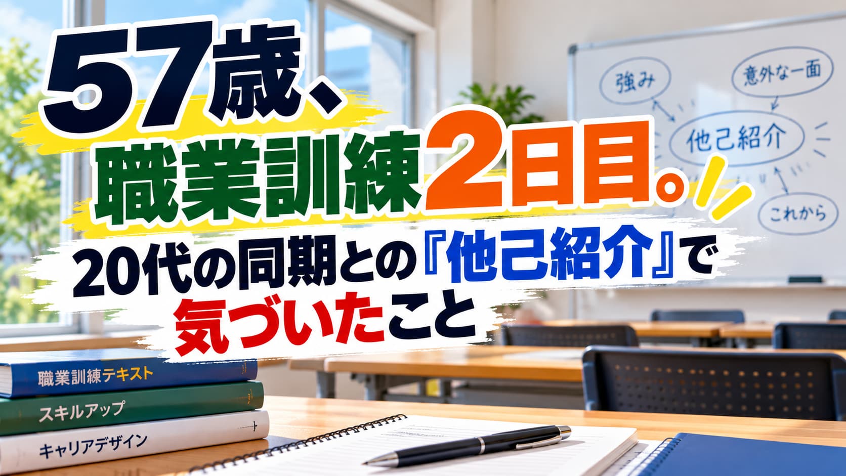 57歳、職業訓練2日目。20代の同期との『他己紹介』で気づいたことのアイキャッチ画像