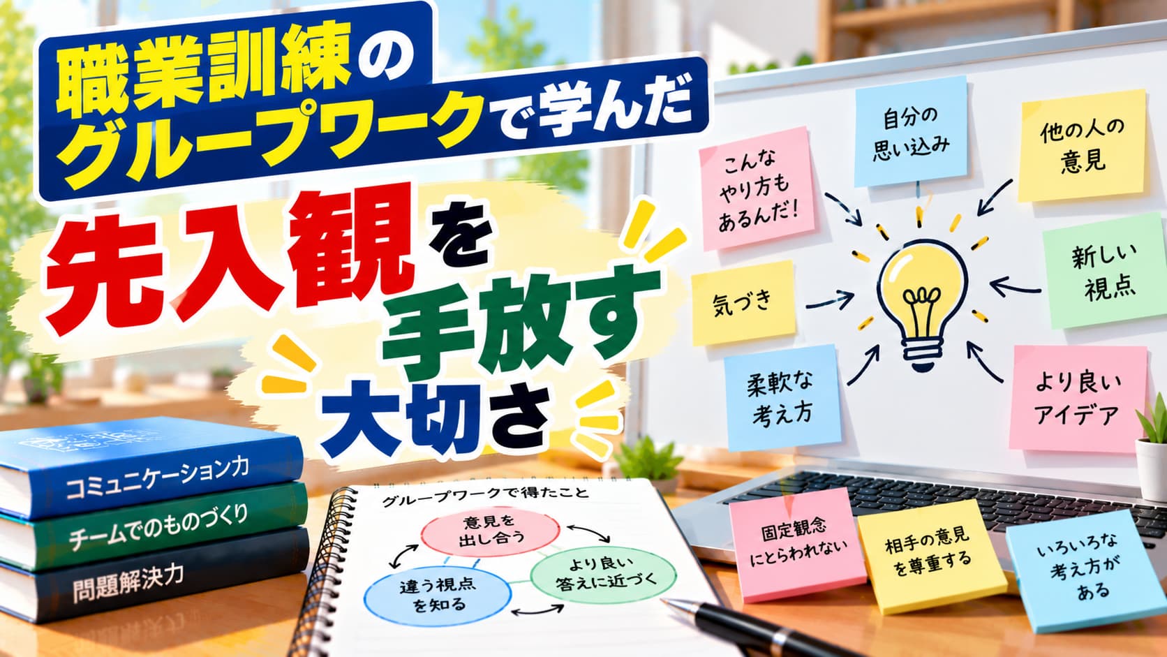 職業訓練のグループワークで学んだ、先入観を手放す大切さのアイキャッチ画像