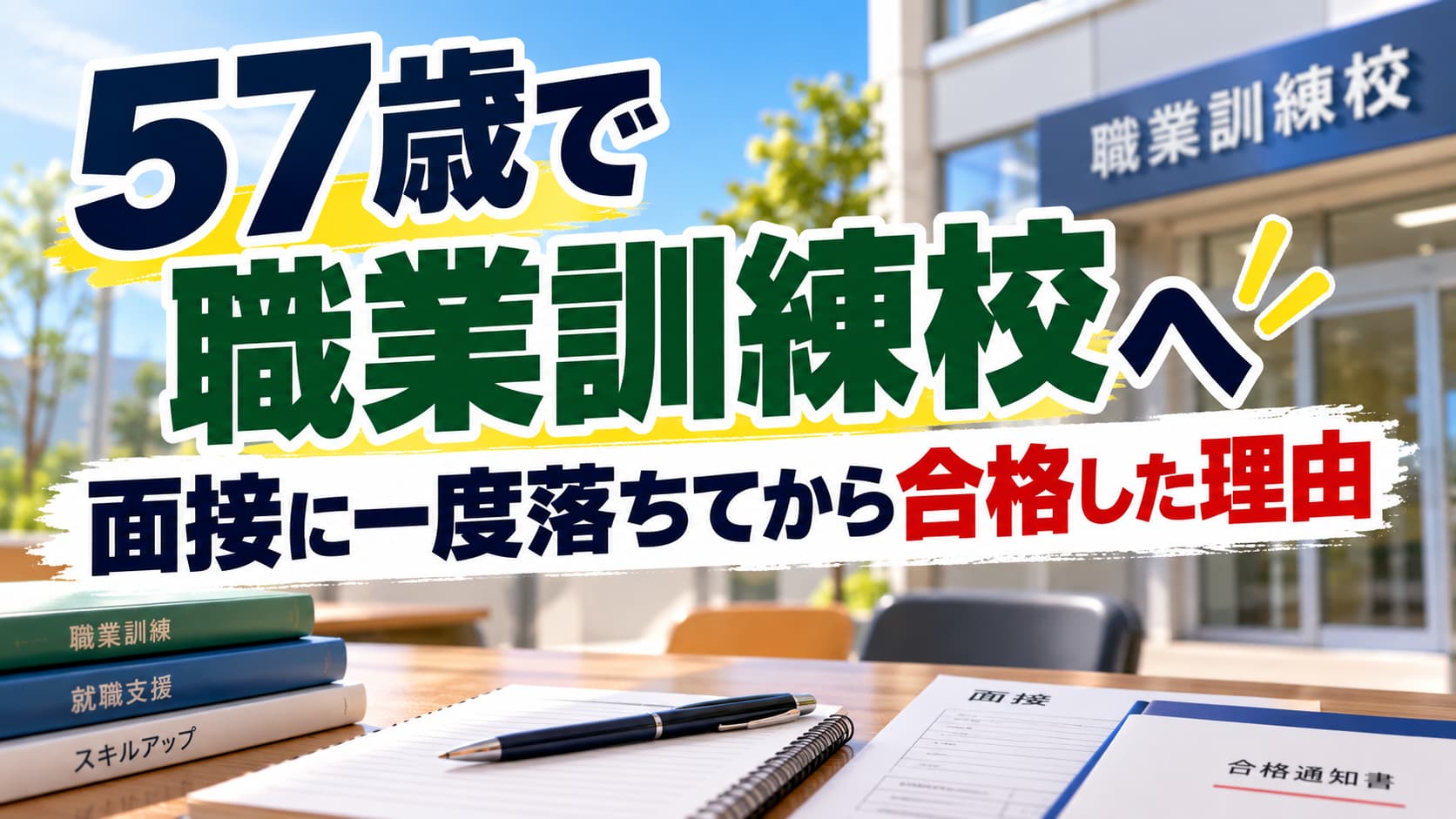 57歳で職業訓練校へ｜面接に一度落ちてから合格した理由のアイキャッチ画像